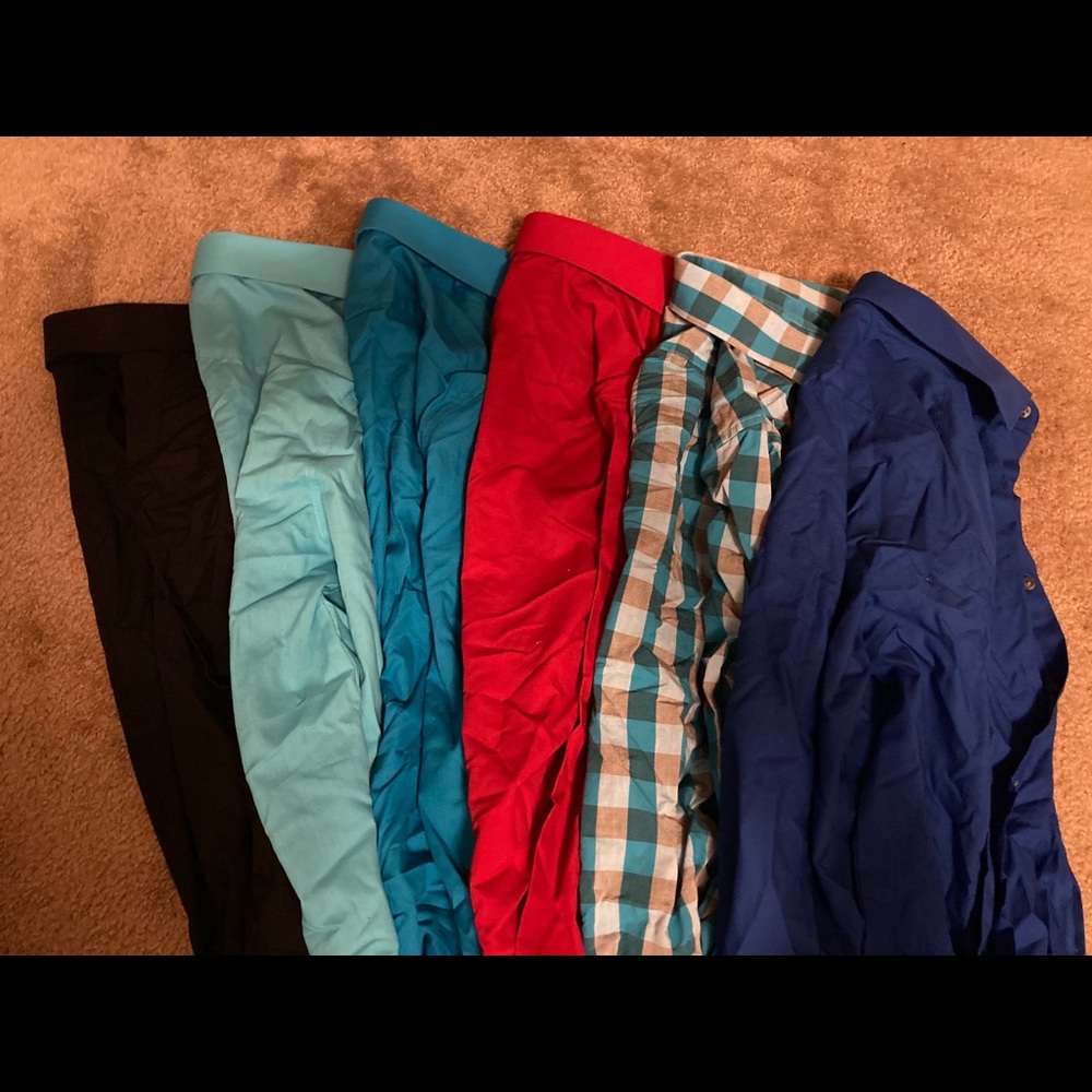 Lot 6 J Ferrar men dress shirts long sleeve 14 34